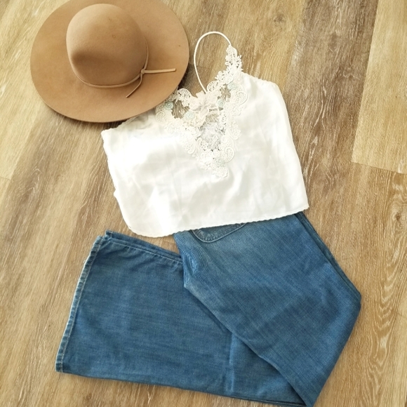 Victoria's Secret Vintage Gold Label Lingerie Lace Crochet Embroidery Crop  NWT - Picture 12 of 16